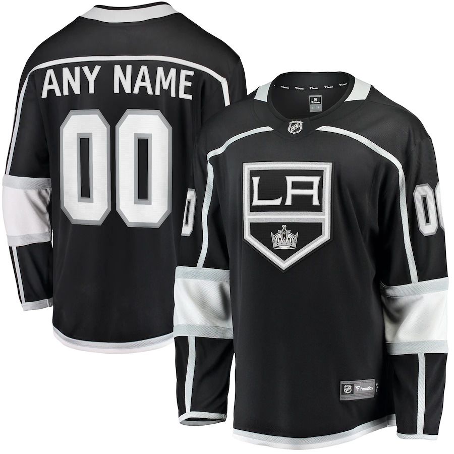 Men Los Angeles Kings Fanatics Branded Black Home Breakaway Custom NHL Jersey
